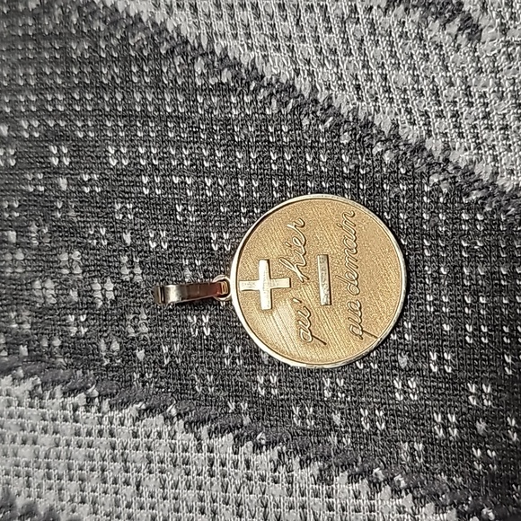 pendant 14k gold + qu' heir - que domain - Picture 1 of 4